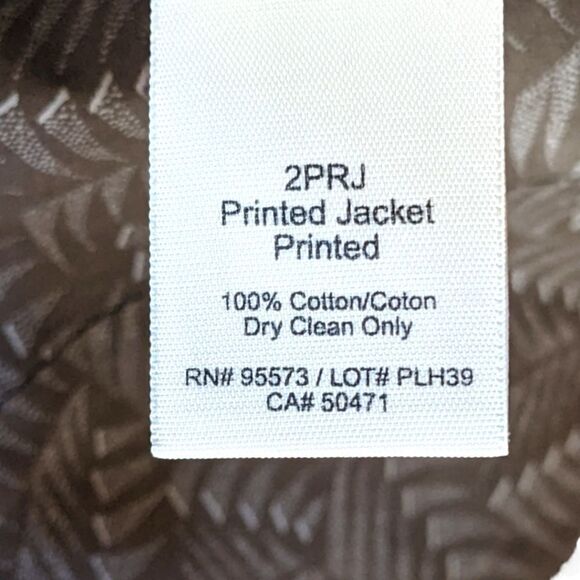 paperdenim&cloth Women's Printed Jacket Cotton Double Breased Jacket Size 3 S/M - Picture 8 of 8